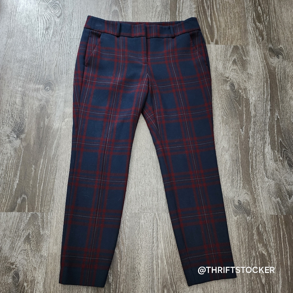 Loft Marisa Skinny Plaid Pants